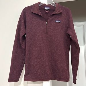 Womens Patagonia Maroon Pullover-size large
